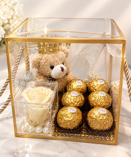 Mini Rose Gift Box x Mini Bubble Balloon