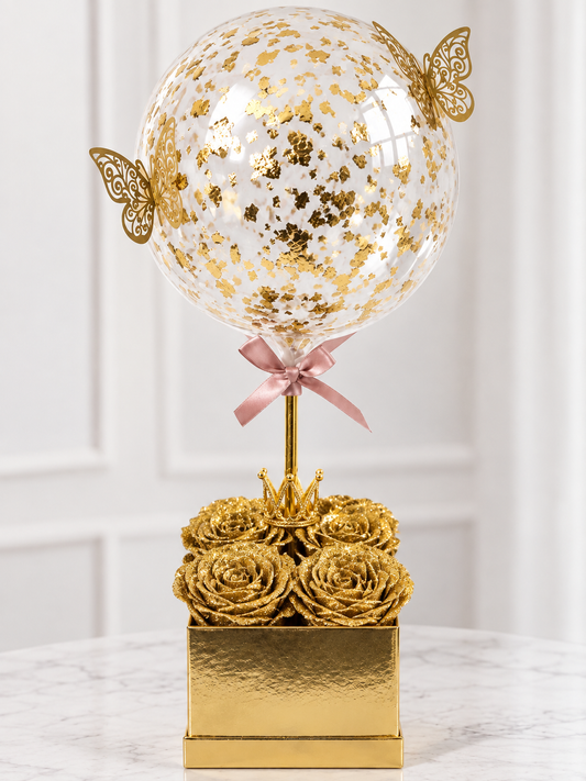The Golden Box: Glitter Roses x Gold Flakes