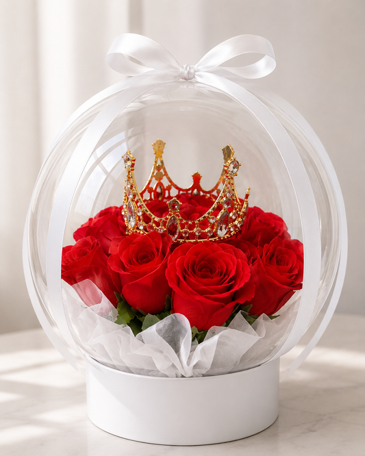 FlowerBubble™ Roses + Crown