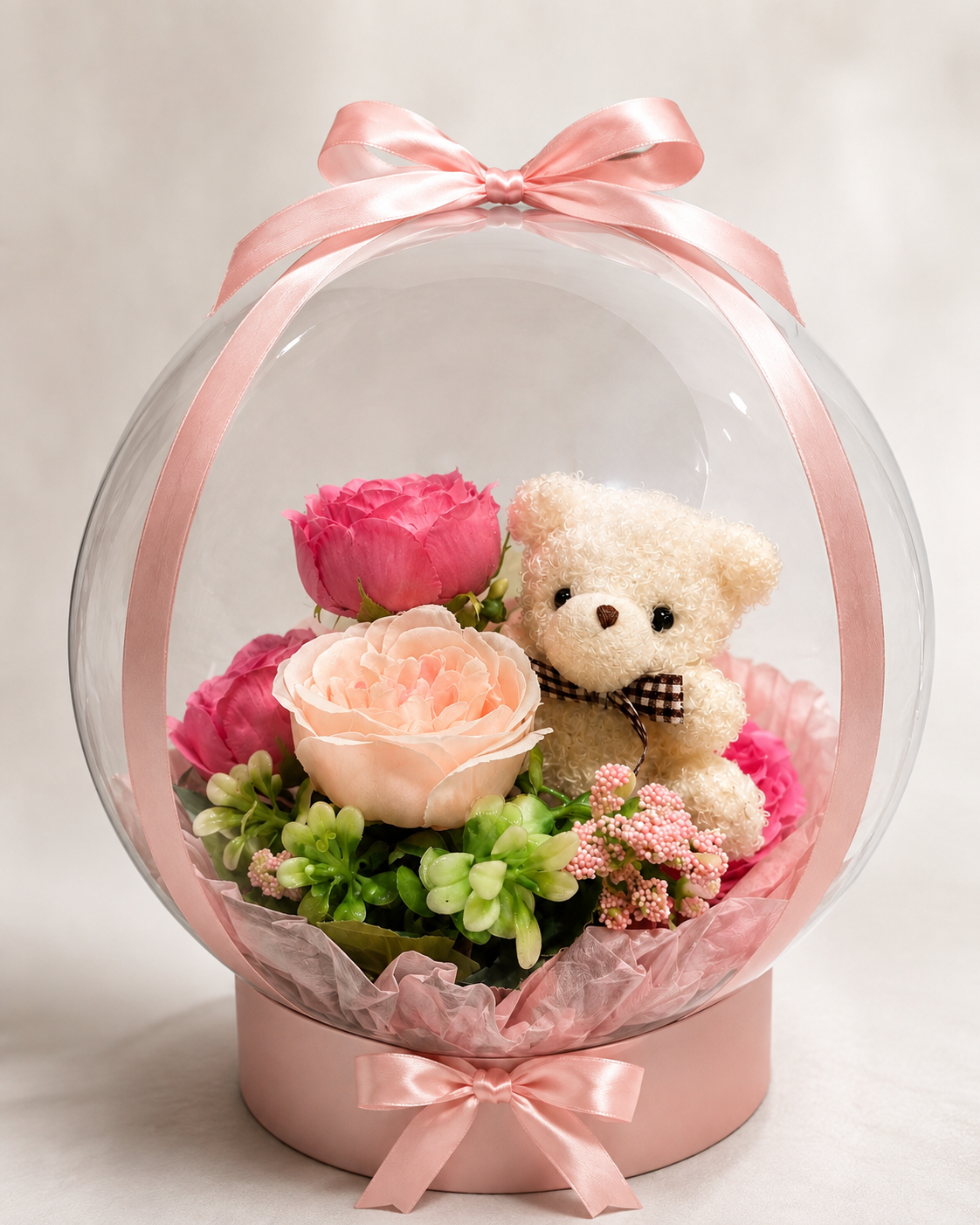 FlowerBubble™ Bouquet + Mini Bear