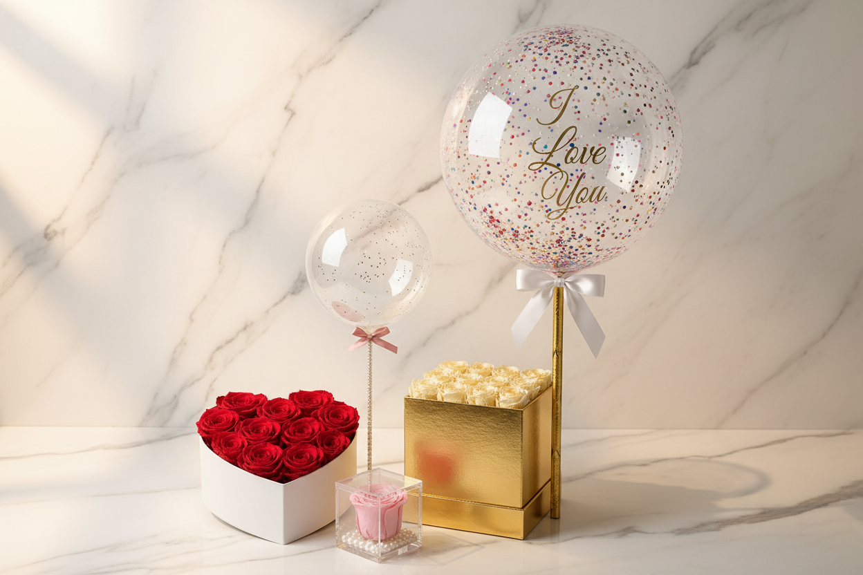 Flower Bubble Hero with Confetti Balloon