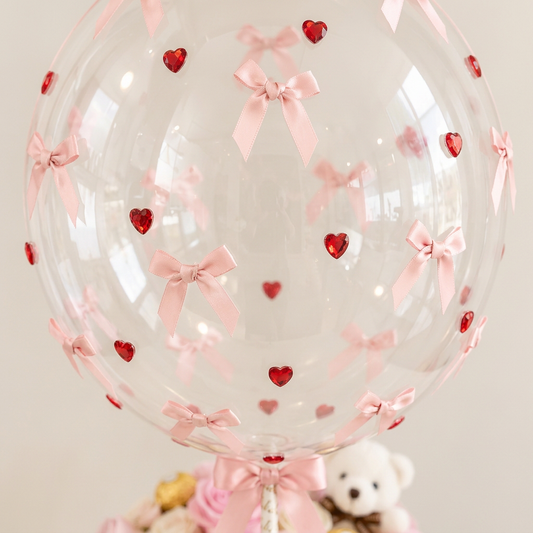 Heart jewel bubble detail