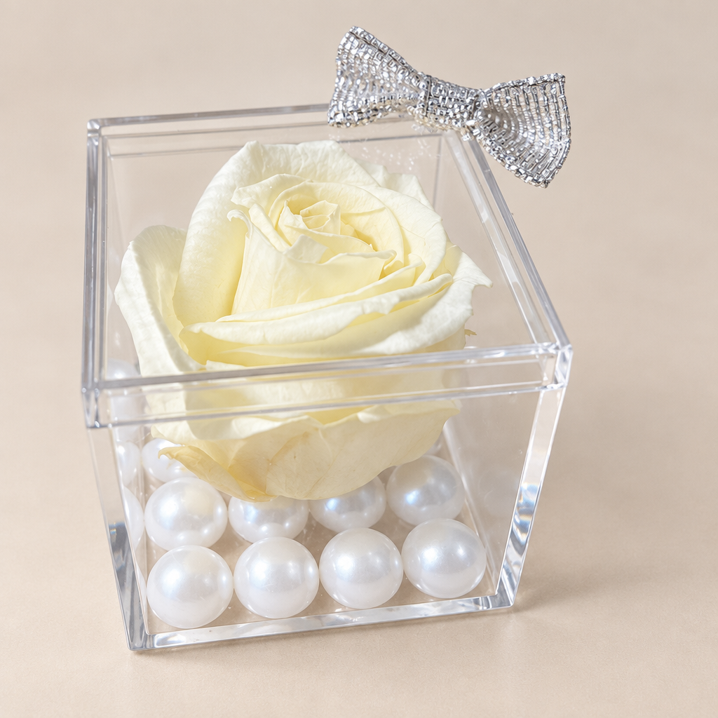 Professional product photo of the rose display box